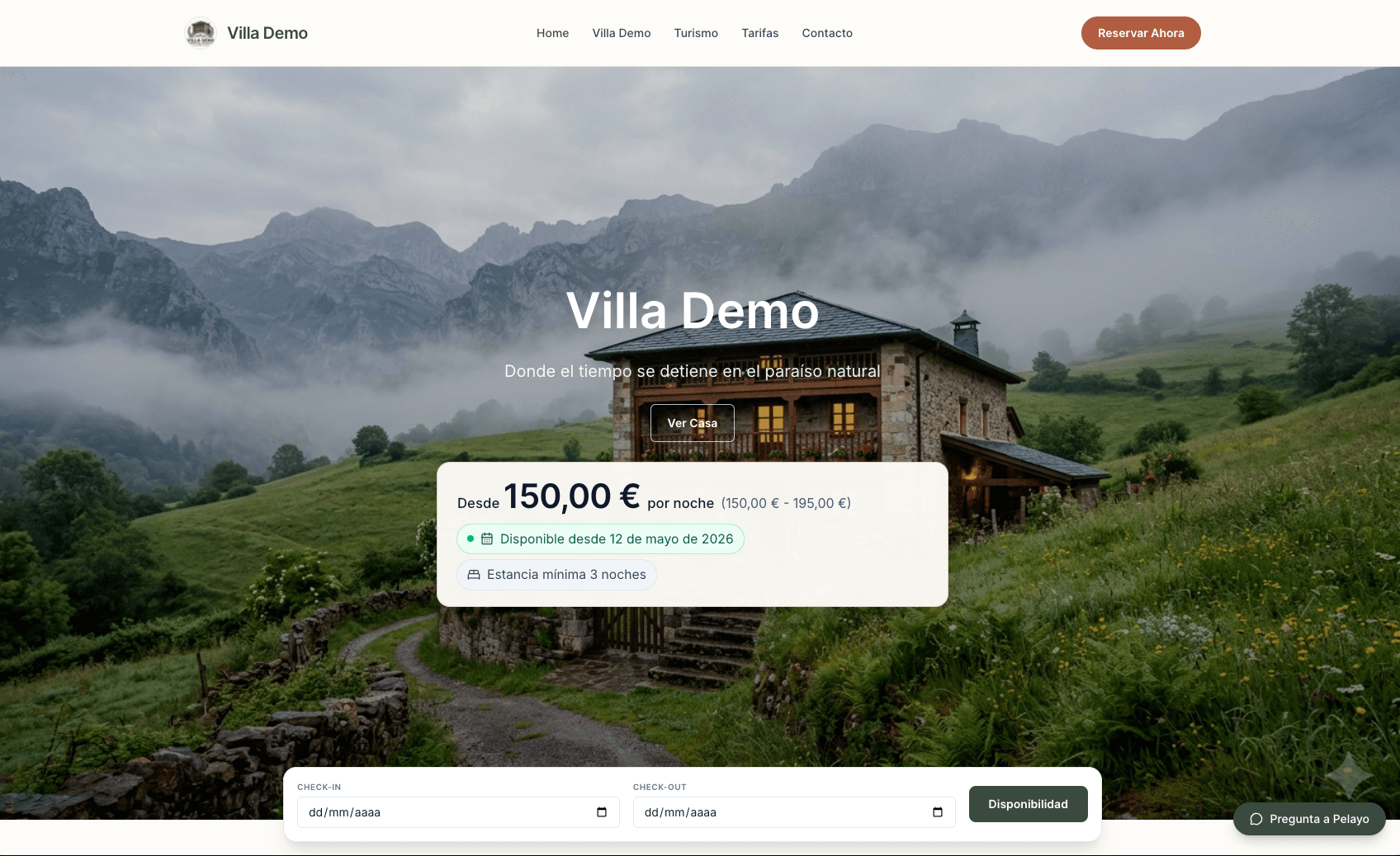 Demo de RusticGuest